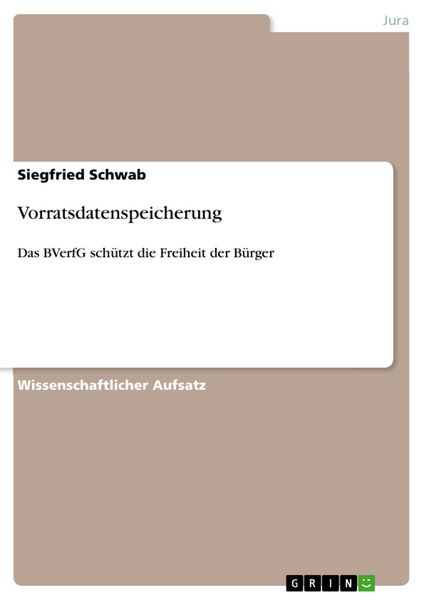 Produktbild: Vorratsdatenspeicherung