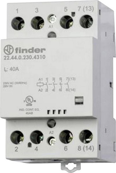 Produktbild: Finder 22.44.0.024.4610 Installationssch&uuml;tz 2 &Ouml;ffner, 2 Schlie&szlig;er 440 V/AC 1St.