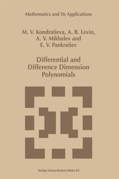 Produktbild: Differential and Difference Dimension Polynomials