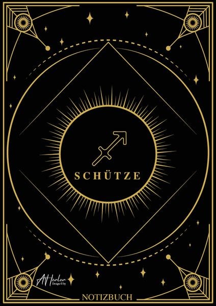 Produktbild: Edles Notizbuch Sternzeichen Sch&uuml;tze | Designed by Alfred Herler