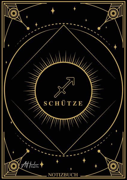 Produktbild: Edles Notizbuch Sternzeichen Sch&uuml;tze | Designed by Alfred Herler