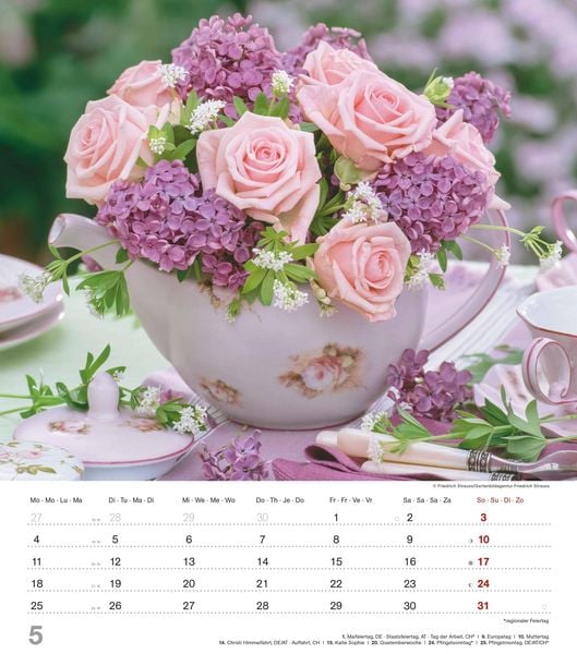 Produktbild: Der Duft der Rosen 2026 - Bildkalender 30x34 cm - Kalender mit wohl riechendem Duftlack - Duftkalender - Wandkalender - Blumenkalender
