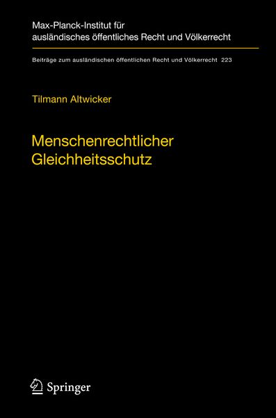 Produktbild: Menschenrechtlicher Gleichheitsschutz