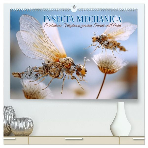 Produktbild: Insecta Mechanica. Fantastische Fl&uuml;gelwesen zwischen Technik und Natur (hochwertiger Premium Wandkalender 2026 DIN A2 quer), Kunstdruck in Hochglanz