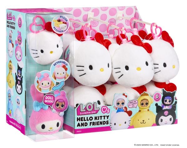 Produktbild: L.O.L. Surprise Loves Hello Kitty Reversible Plush Surprise Asst in 16" PDQ