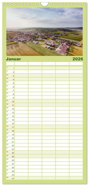 Produktbild: Familienplaner 2026 - Das Weinviertel im wundersch&ouml;nen Nieder&ouml;sterreich. mit 5 Spalten (Wandkalender, 21 x 45 cm) CALVENDO