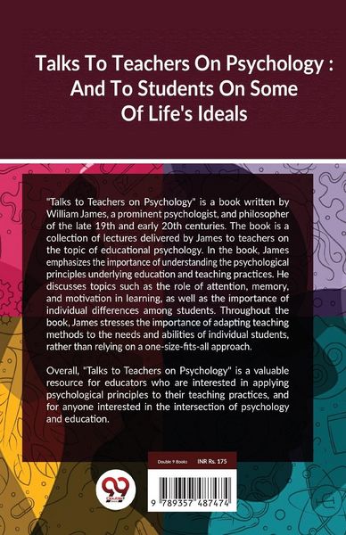 Produktbild: Talks To Teachers On Psychology