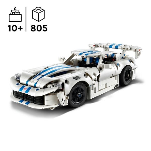 Produktbild: LEGO Technic 42234 Dodge Viper GTS-R Sportwagen, Bauset, Rennauto mit Lenkung und V10-Motor