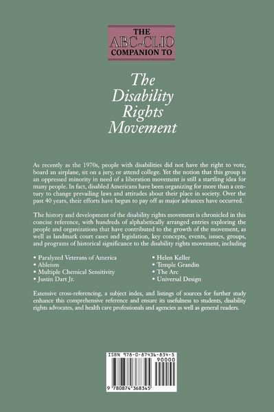 Produktbild: The ABC-Clio Companion to the Disability Rights Movement