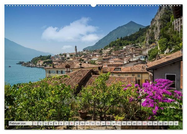 Produktbild: GARDASEE Idyllisches Limone sul Garda (hochwertiger Premium Wandkalender 2026 DIN A2 quer), Kunstdruck in Hochglanz