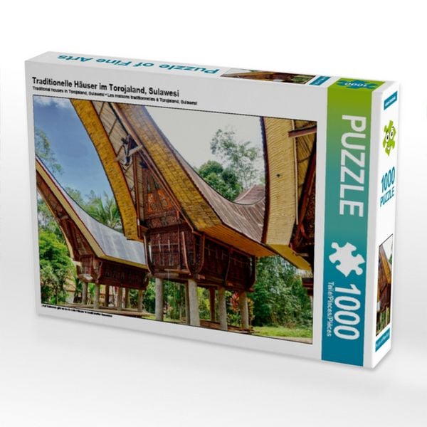 CALVENDO Puzzle Traditionelle Häuser im Torojaland, Sulawesi | 1000 Teile Lege-Größe 64 × 48 cm Foto-Puzzle für glückliche Stunden