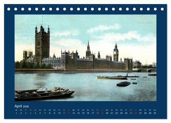 Produktbild: Historisches London von 1888 bis 1918 (Tischkalender 2026 DIN A5 quer), CALVENDO Monatskalender