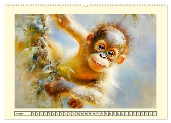 Produktbild: Orang-Utans. Verspielt und voller Lebensfreude (Wandkalender 2027 DIN A2 quer), CALVENDO Monatskalender