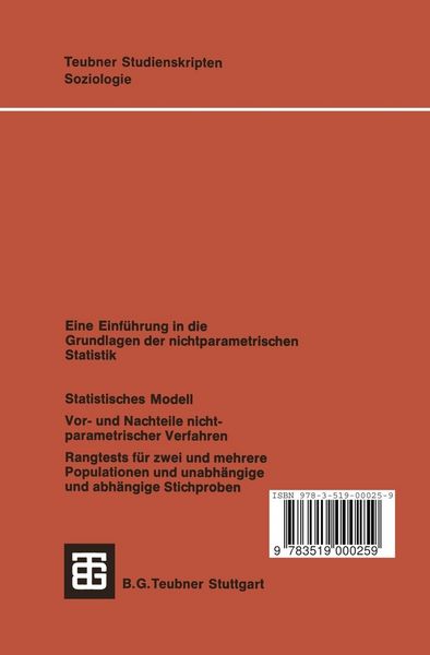 Produktbild: Nichtparametrische Statistik
