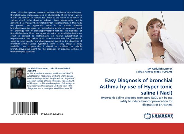 Produktbild: Easy Diagnosis of bronchial Asthma by use of Hyper tonic saline ( Nacl)