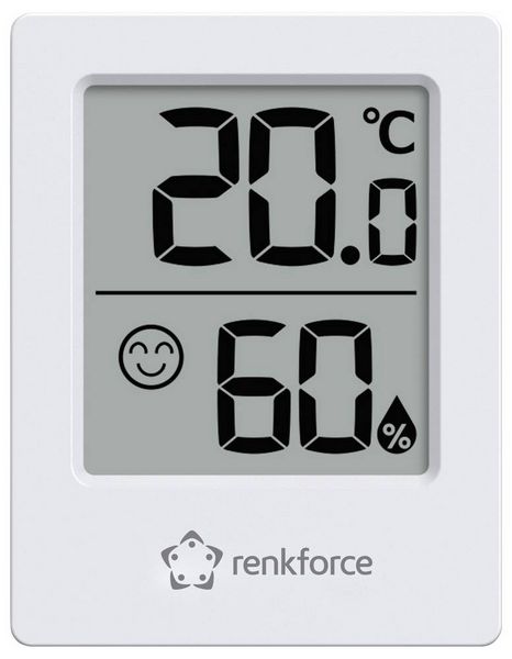 Produktbild: Renkforce RF-6417554 Funk-Thermo-/Hygrometer Wei&szlig; RF-6417554