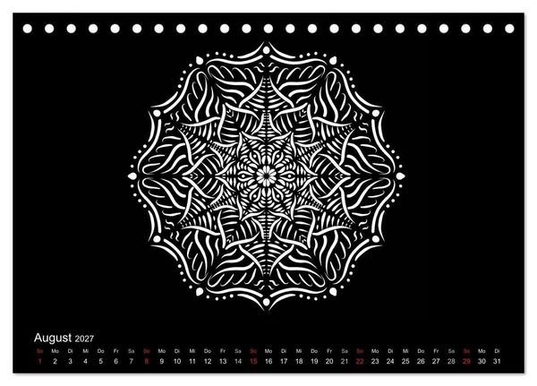 Produktbild: Entspannung und Ruhe durch Mandalas (Tischkalender 2027 DIN A5 quer), CALVENDO Monatskalender