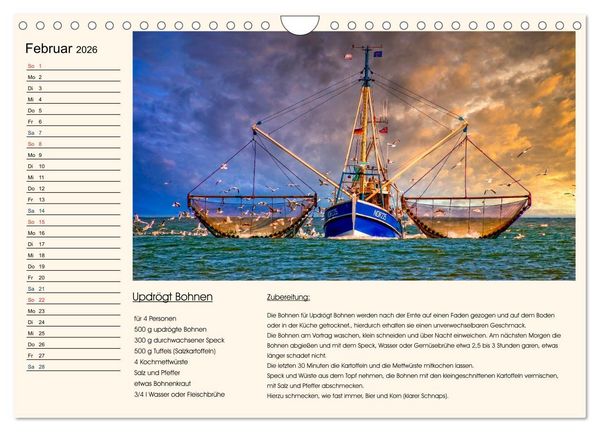 Produktbild: Ostfriesland kochen wie fr&uuml;her (Wandkalender 2026 DIN A4 quer), CALVENDO Monatskalender