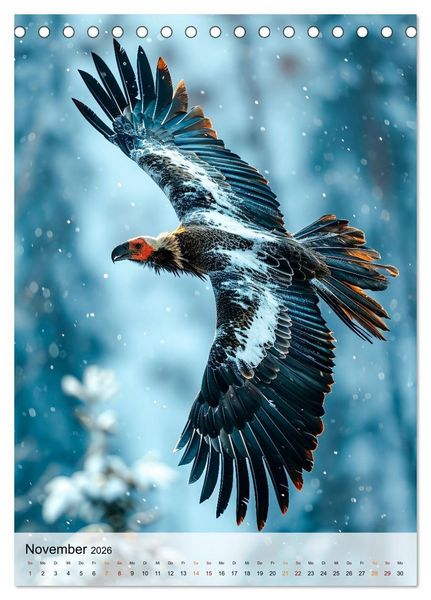 Produktbild: V&ouml;gel - K&uuml;nstler im Flug (Tischkalender 2026 DIN A5 hoch), CALVENDO Monatskalender