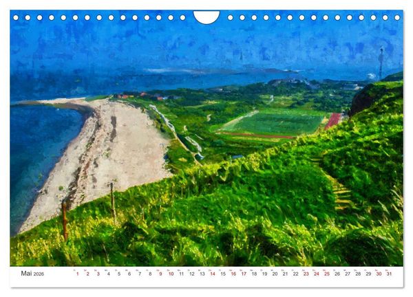 Produktbild: Nordseeinsel Helgoland - Ansichten der Insel in Acryl (Wandkalender 2026 DIN A4 quer), CALVENDO Monatskalender