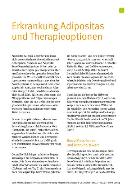 Produktbild: Meine Adipositas-OP. Magenverkleinerung, Magenband, Bypass & Co.