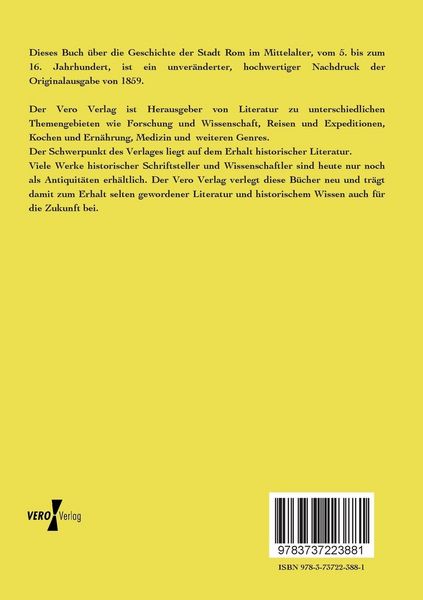 Produktbild: Geschichte der Stadt Rom im Mittelalter