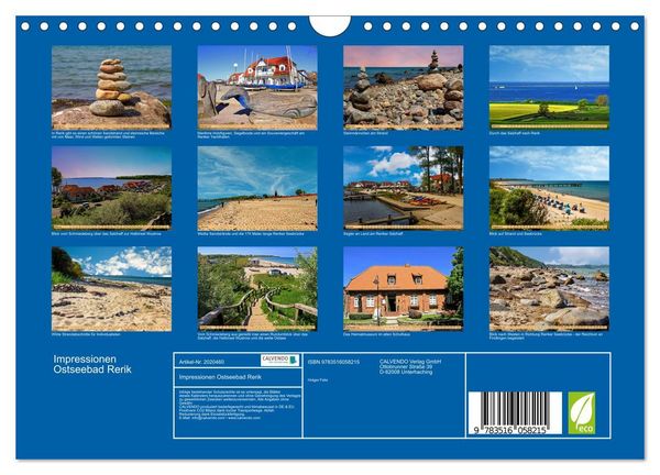 Produktbild: Impressionen Ostseebad Rerik (Wandkalender 2026 DIN A4 quer), CALVENDO Monatskalender