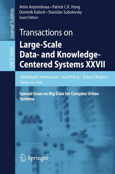 Produktbild: Transactions on Large-Scale Data- and Knowledge-Centered Systems XXVII