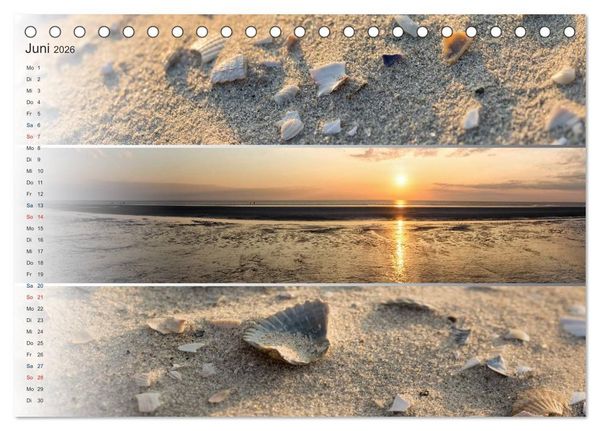 Produktbild: K&uuml;stenstreifen an der Nordsee (Tischkalender 2026 DIN A5 quer), CALVENDO Monatskalender