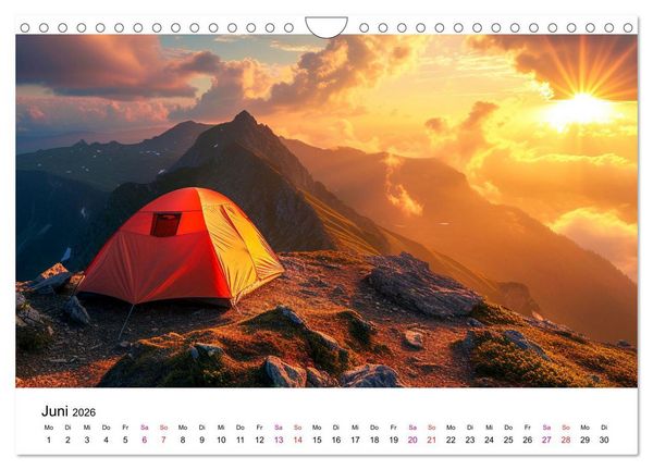 Produktbild: Zelten - frei sein (Wandkalender 2026 DIN A4 quer), CALVENDO Monatskalender