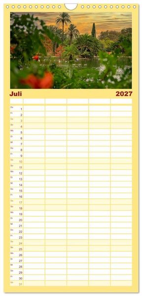 Produktbild: Familienplaner 2027 - BARCELONA - Metropole am Mittelmeer mit 5 Spalten (Wandkalender, 21 x 45 cm) CALVENDO