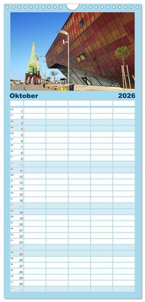 Produktbild: Familienplaner 2026 - Stettin - Bedeutende Hafenstadt in Polen mit 5 Spalten (Wandkalender, 21 x 45 cm) CALVENDO