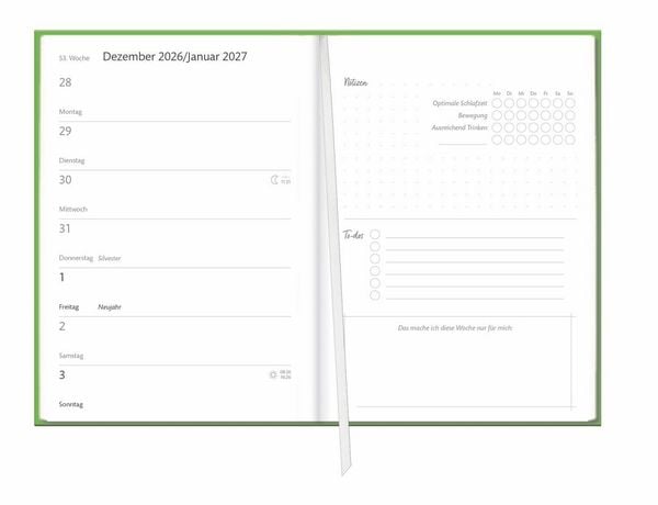 Produktbild: Kalenderbuch A6 gr&uuml;n 2027