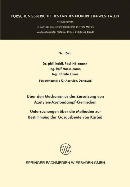Produktbild: &Uuml;ber den Mechanismus der Zersetzung von Azetylen-Azetondampf-Gemischen