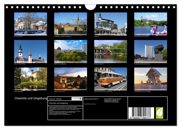 Produktbild: Chemnitz und Umgebung (Wandkalender 2026 DIN A4 quer), CALVENDO Monatskalender