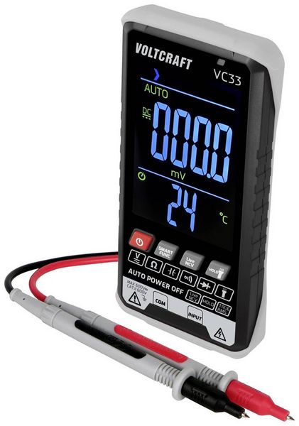Produktbild: VOLTCRAFT VC33 Hand-Multimeter digital CAT III 600V Anzeige (Counts): 5999