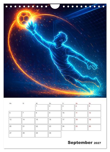 Produktbild: Vision Fu&szlig;ball Licht - Kraft - Spiel (Wandkalender 2027 DIN A4 hoch), CALVENDO Monatskalender