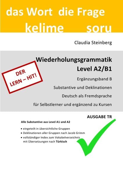 Produktbild: DaF - Wiederholungsgrammatik A2 / DaF - Wiederholungsgrammatik A2/B1 - Erg&auml;nzungsband B - Substantive und Deklinationen - Ausgabe TR