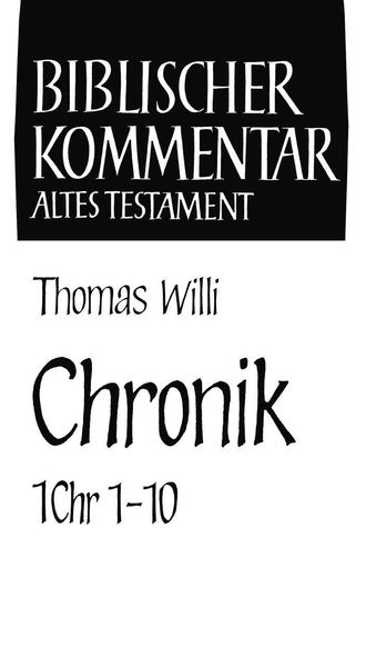 Produktbild: Chronik (1 Chr 1,1-10,14)