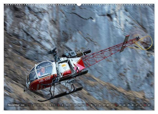 Produktbild: Helikopter in der Luft (Wandkalender 2026 DIN A2 quer), CALVENDO Monatskalender