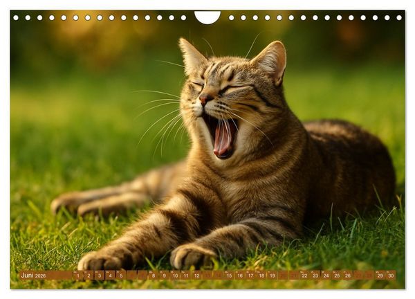 Produktbild: Katzenblicke &ndash; Eleganz und Anmut (Wandkalender 2026 DIN A4 quer), CALVENDO Monatskalender