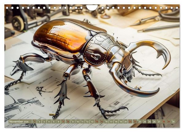 Produktbild: Die fantastische Welt der Steampunk-Insekten (Wandkalender 2026 DIN A4 quer), CALVENDO Monatskalender