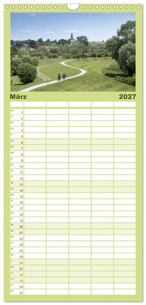Produktbild: Familienplaner 2027 - Elbetal Nord - Radland Deutschland mit 5 Spalten (Wandkalender, 21 x 45 cm) CALVENDO