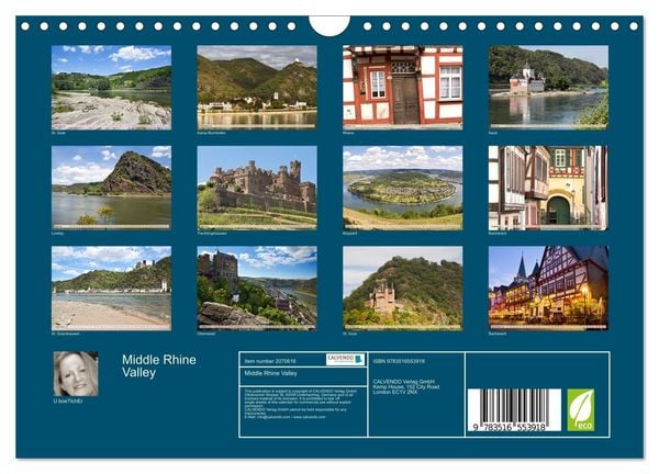 Produktbild: Middle Rhine Valley (Wall Calendar 2026 DIN A4 landscape), CALVENDO 12 Month Wall Calendar