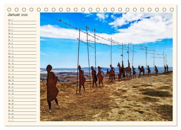 Produktbild: Buen Camino - Pilgerreise auf dem Jakobsweg - Camino Franc&eacute;s (Tischkalender 2026 DIN A5 quer), CALVENDO Monatskalender