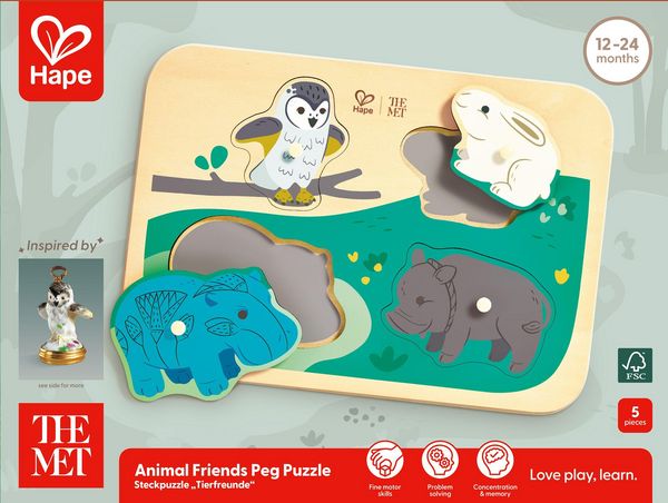 Produktbild: The Met: Steckpuzzle "Tierfreunde" - 4 Teile