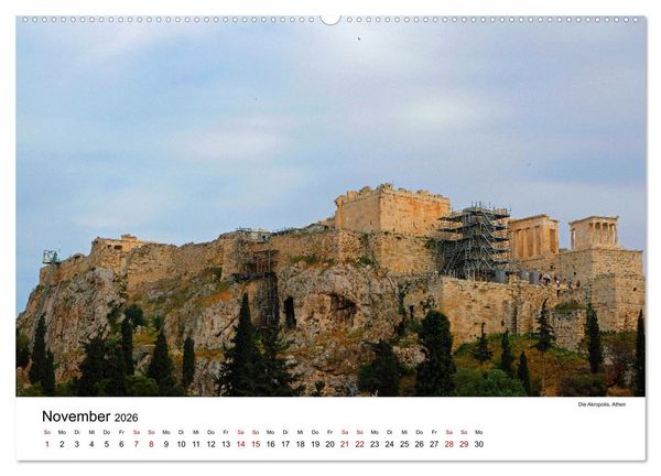 Produktbild: Wundersch&ouml;ne Highlights der griechischen Antike (Wandkalender 2026 DIN A2 quer), CALVENDO Monatskalender