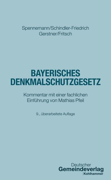 Produktbild: Bayerisches Denkmalschutzgesetz