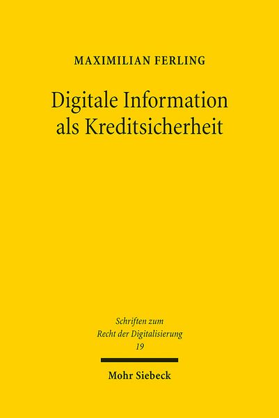 Produktbild: Digitale Information als Kreditsicherheit