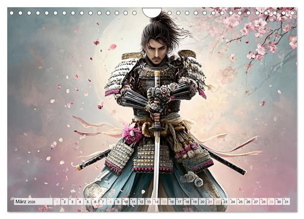 Produktbild: Die Seele des Schwertes &ndash; Samurai im Bild (Wandkalender 2026 DIN A4 quer), CALVENDO Monatskalender